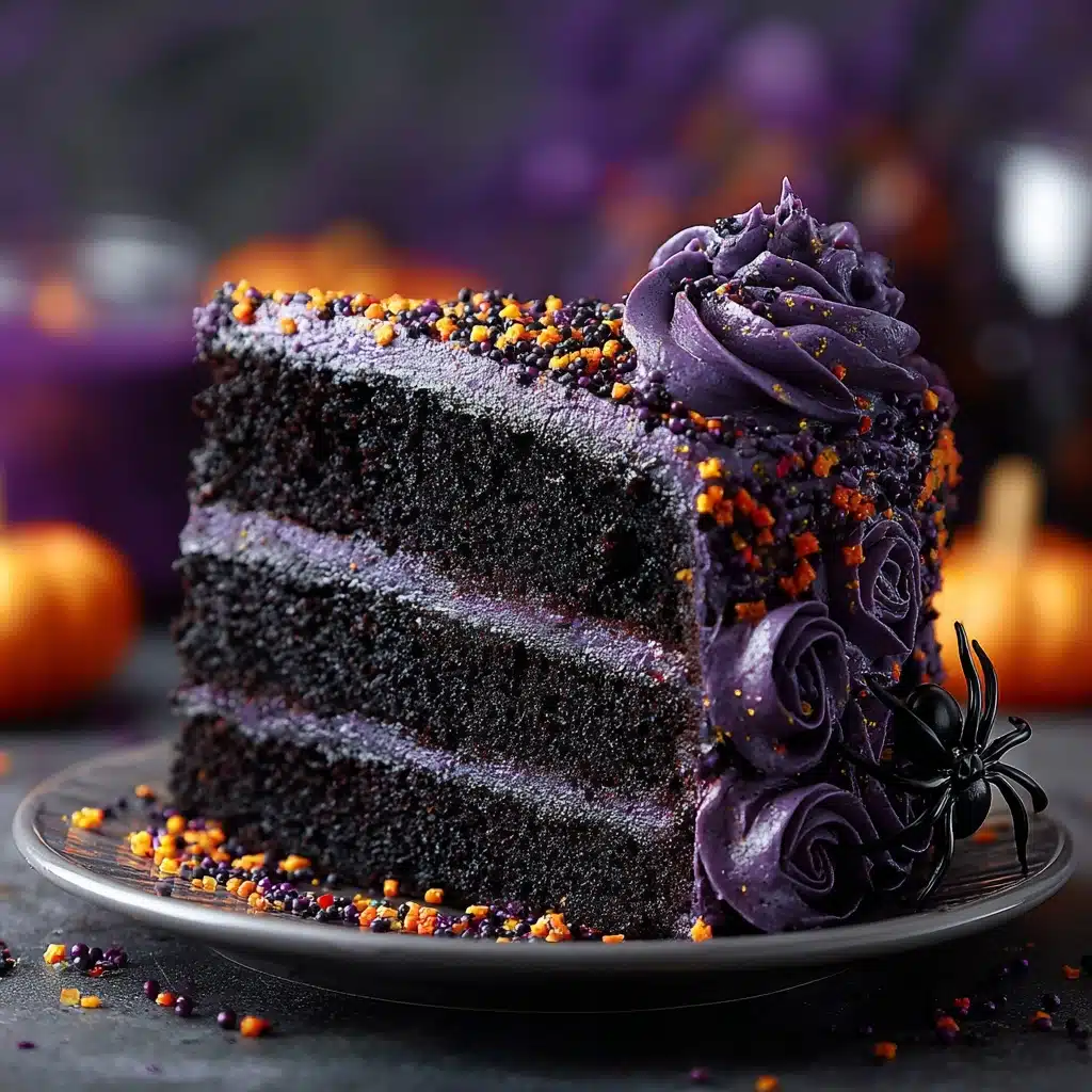Spooky Black Velvet Halloween Cake Recipe - Recipe Image