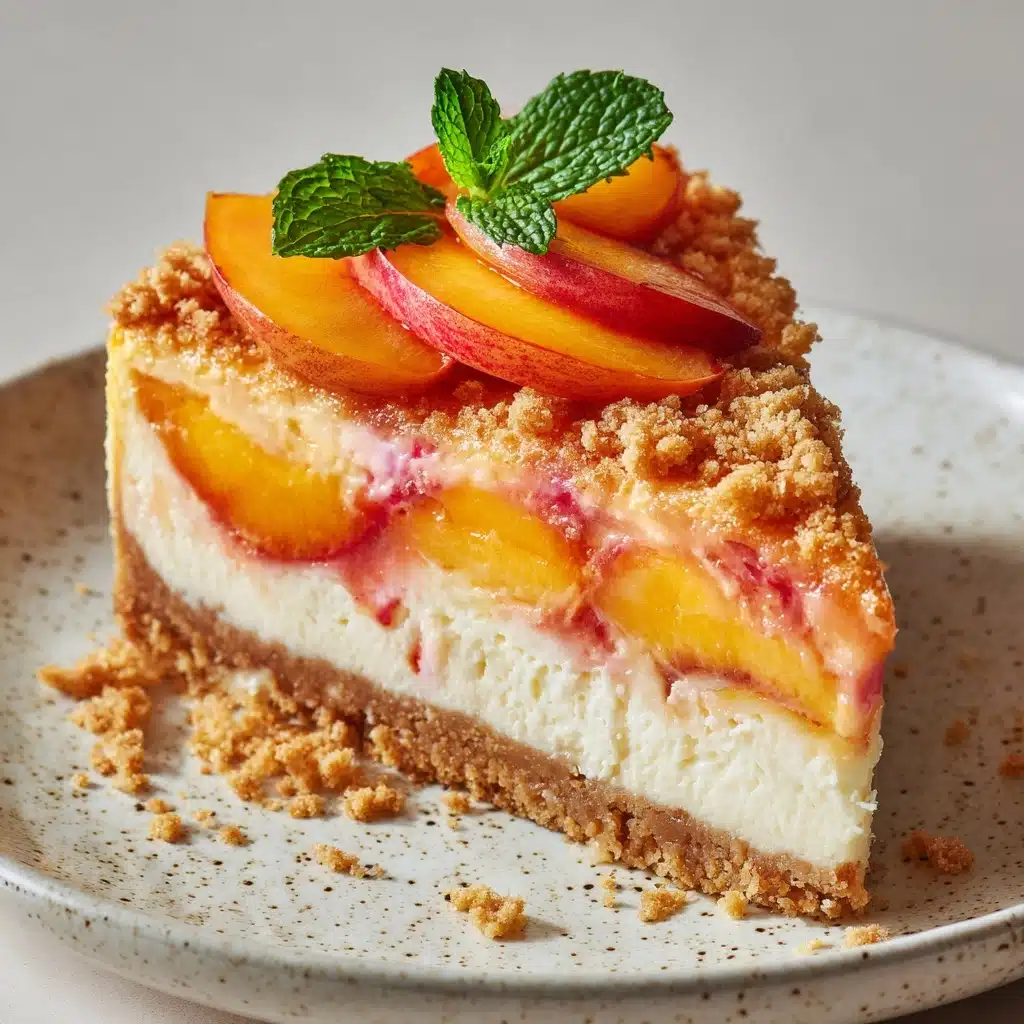 Peach Cobbler Cheesecake Recipe - Recipe Image