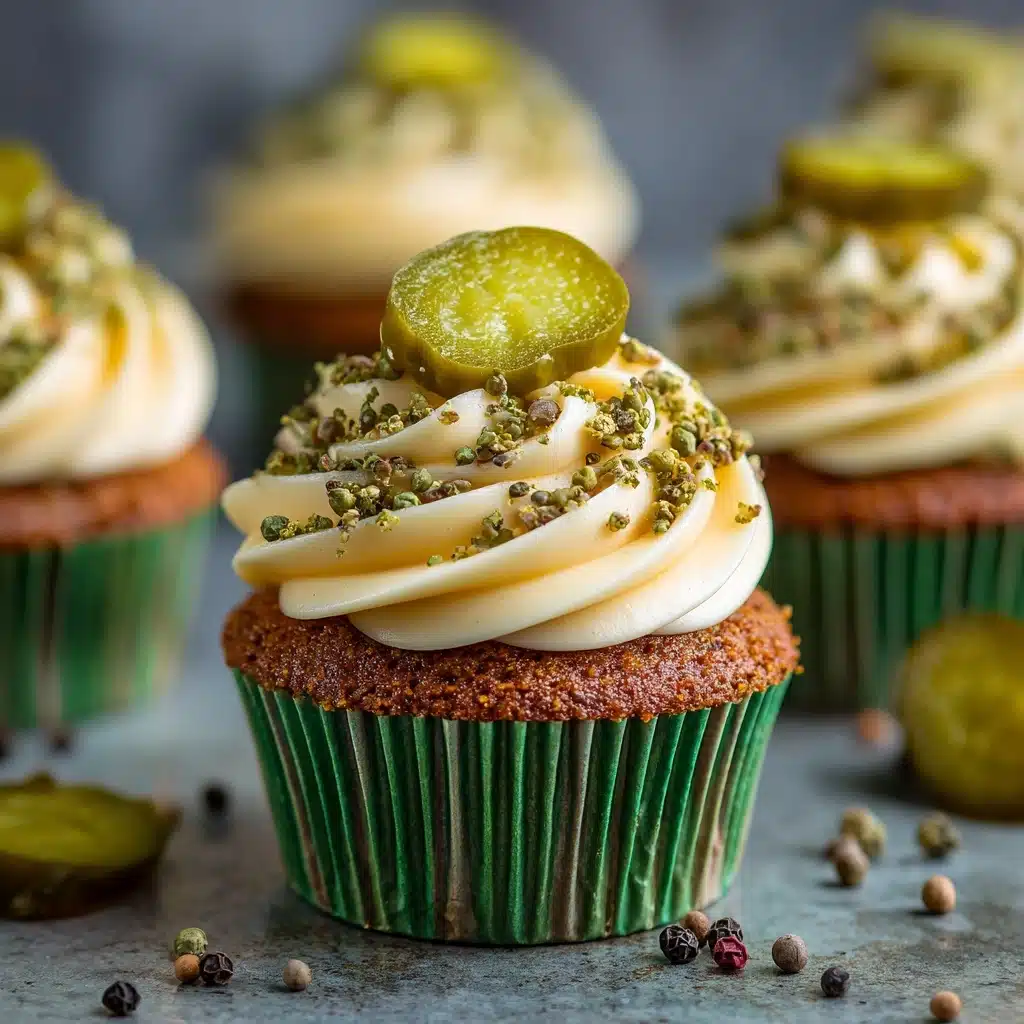 Savory Dill Pickle Cupcakes Recipe - Recipe Image