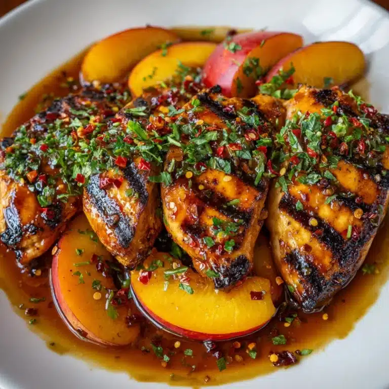 Grilled Chili Peach Chicken Recipe