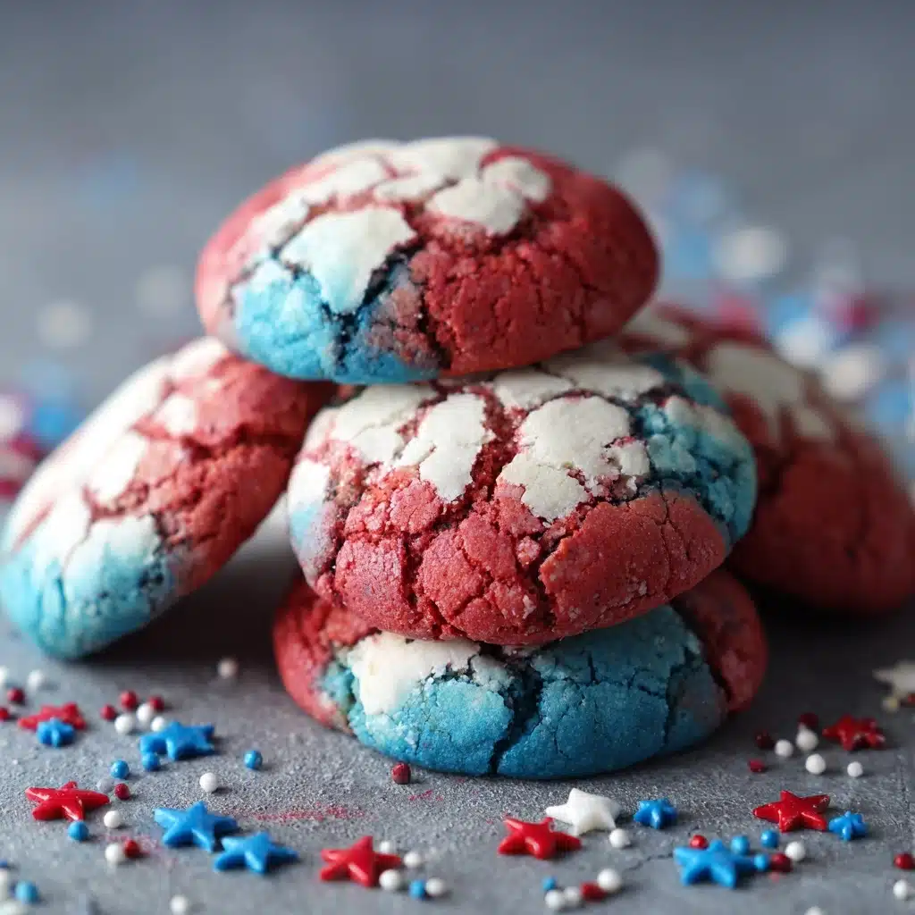 Patriotic Crinkle Cookies Recipe - Recipe Image