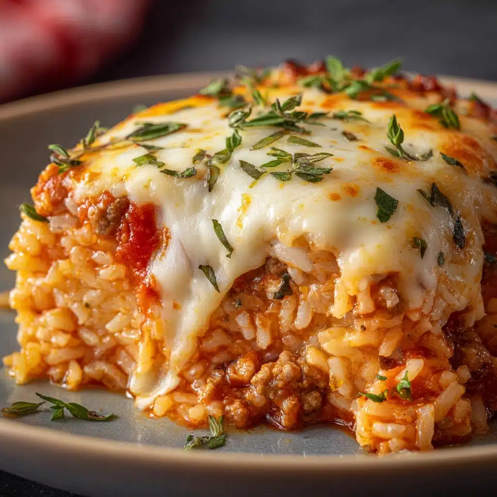 Delicious Vegetarian Pizza Casserole with White Beans and Rice Recipe