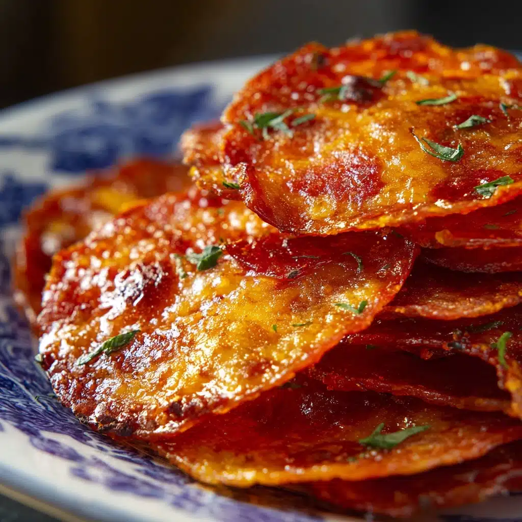 Keto Pepperoni Cheese Crisps Recipe - Recipe Image