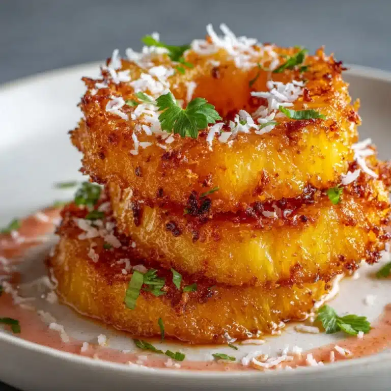 Fried Pineapple Rings Snack Recipe