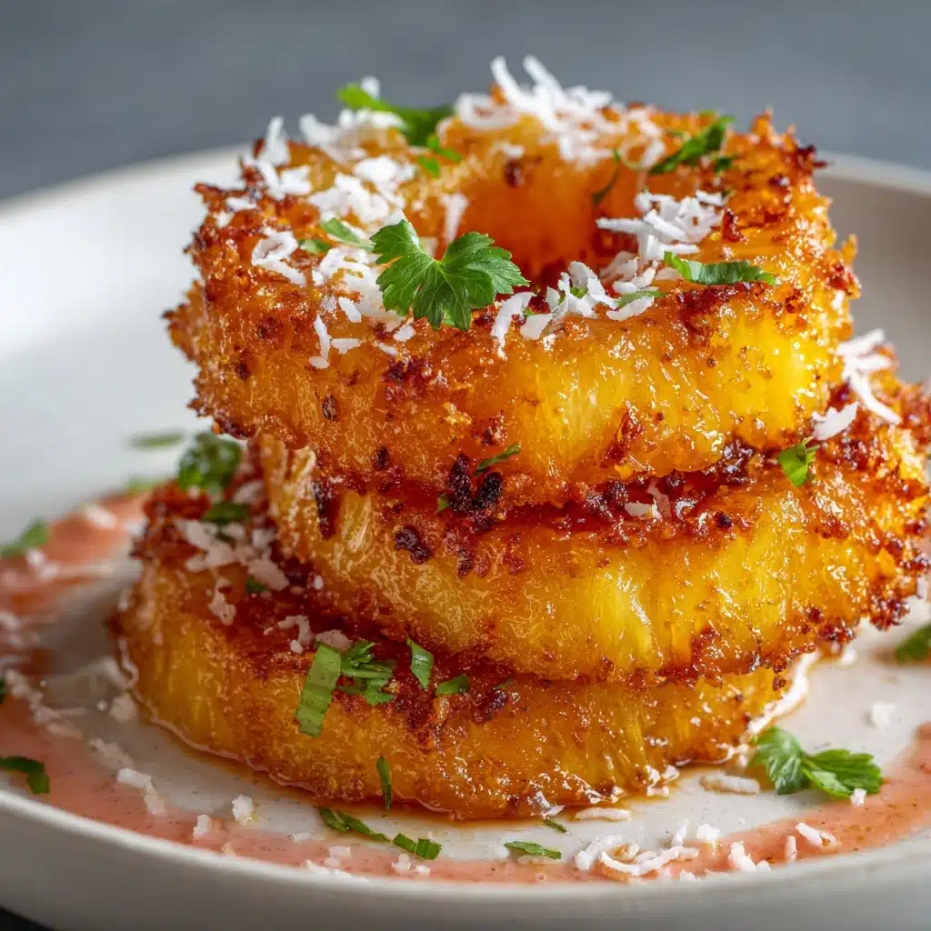 Fried Pineapple Rings Snack Recipe