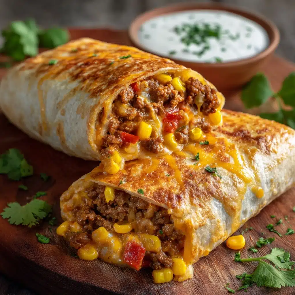 Beef and Cheese Chimichangas Recipe - Recipe Image