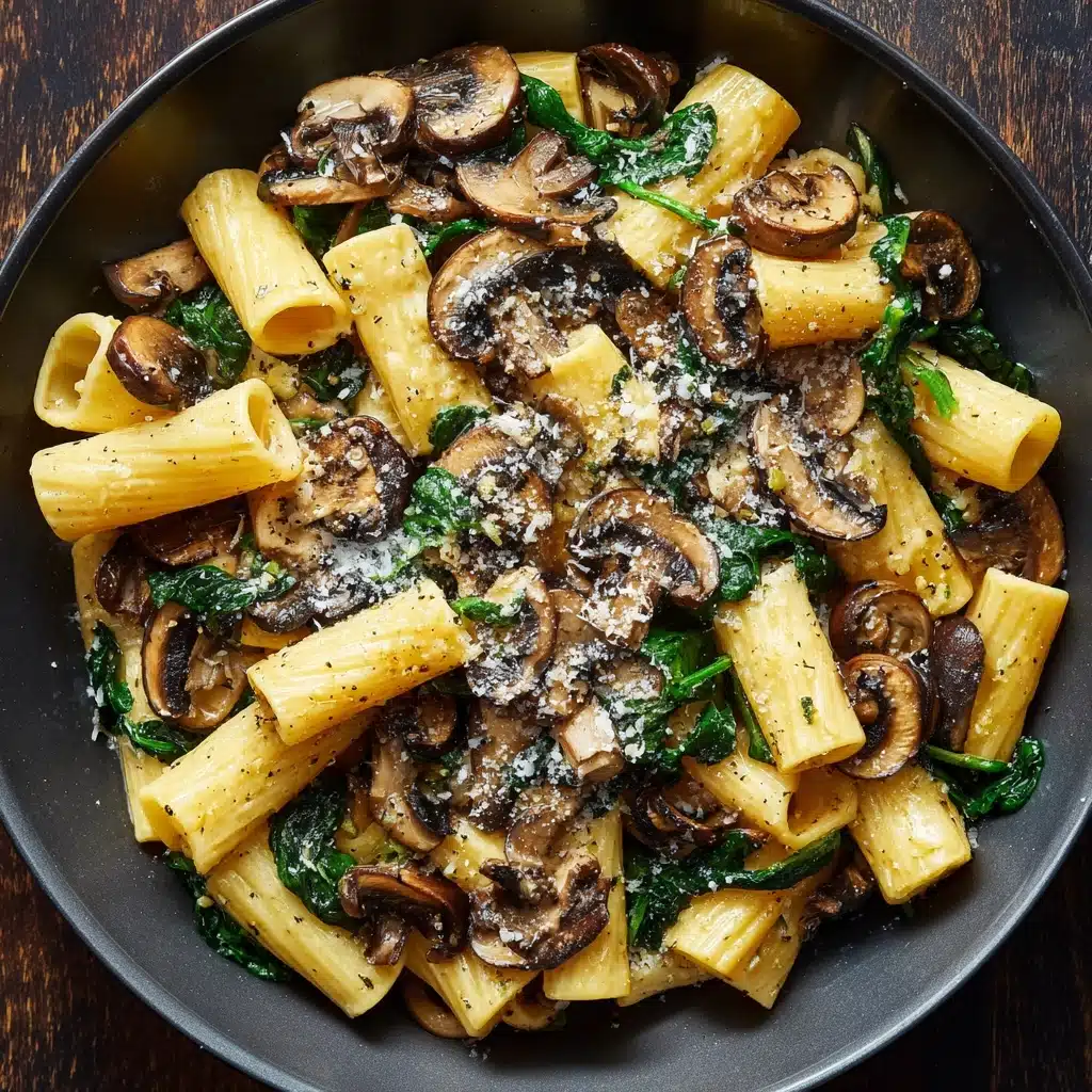 Spinach Mushroom Pasta Recipe - Recipe Image