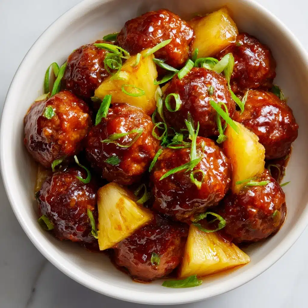 Spicy Hawaiian Crockpot Meatballs Recipe