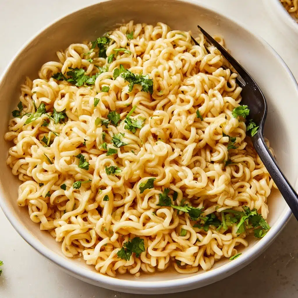 Garlic Butter Ramen Noodles Recipe - Recipe Image