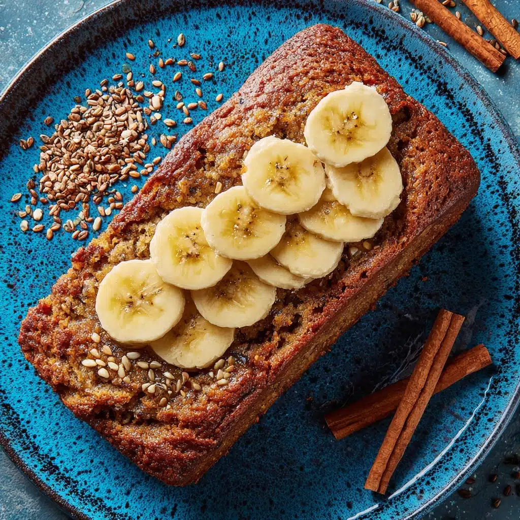 Protein Banana Bread with Sliced Bananas Recipe - Recipe Image