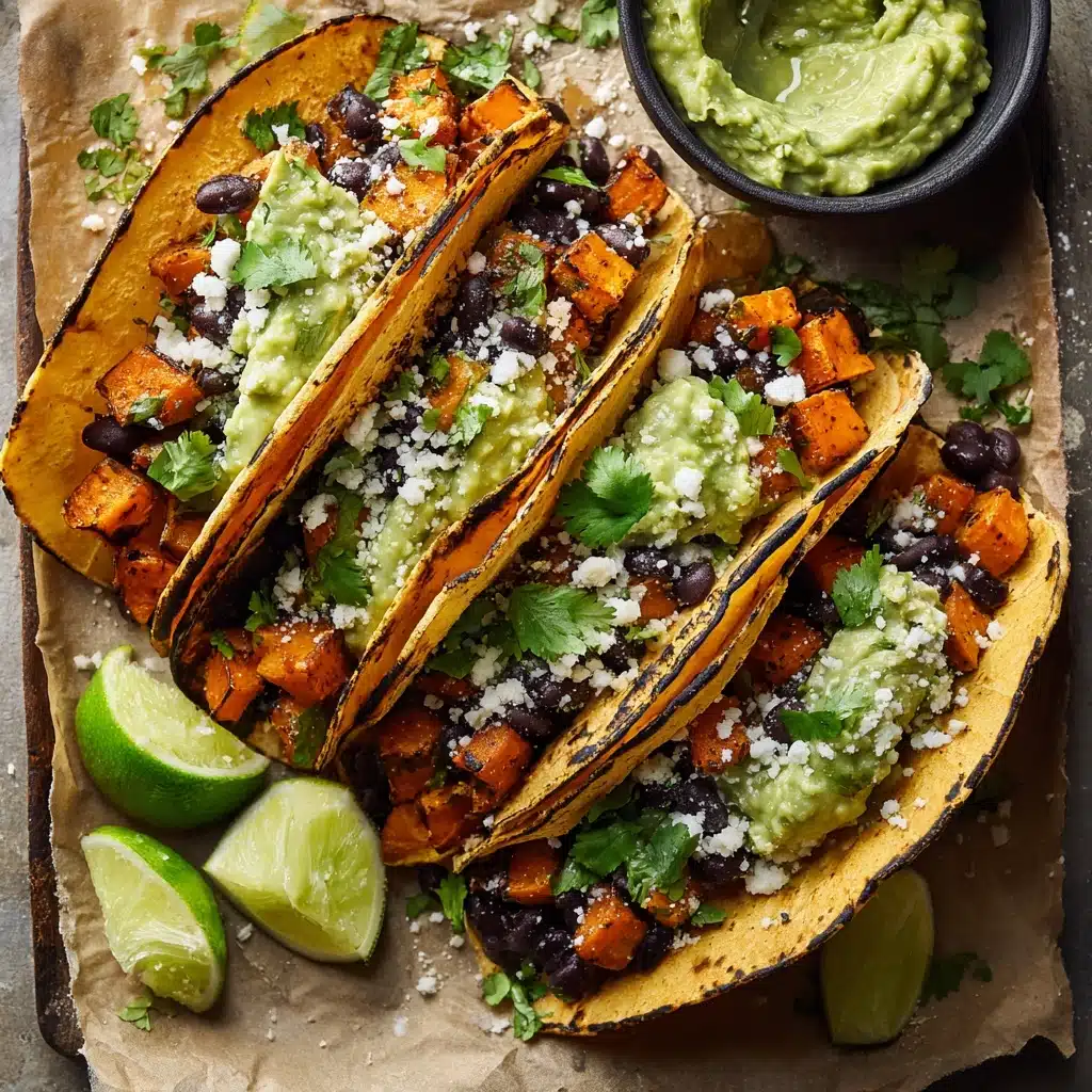 Crispy Chipotle Sweet Potato Tacos with Lime Crema Recipe - Recipe Image