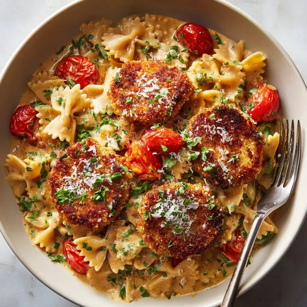 Southern Style Creamy Parmesan Chicken Pasta Recipe - Recipe Image