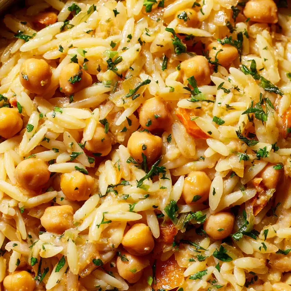 One Pot Chickpea Orzo Recipe - Recipe Image