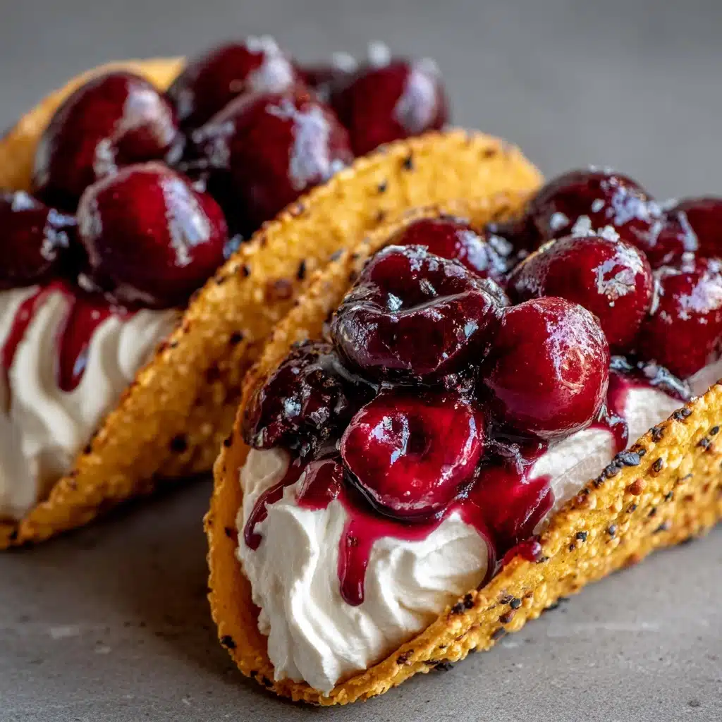 Cherry Cheesecake Tacos Recipe - Recipe Image