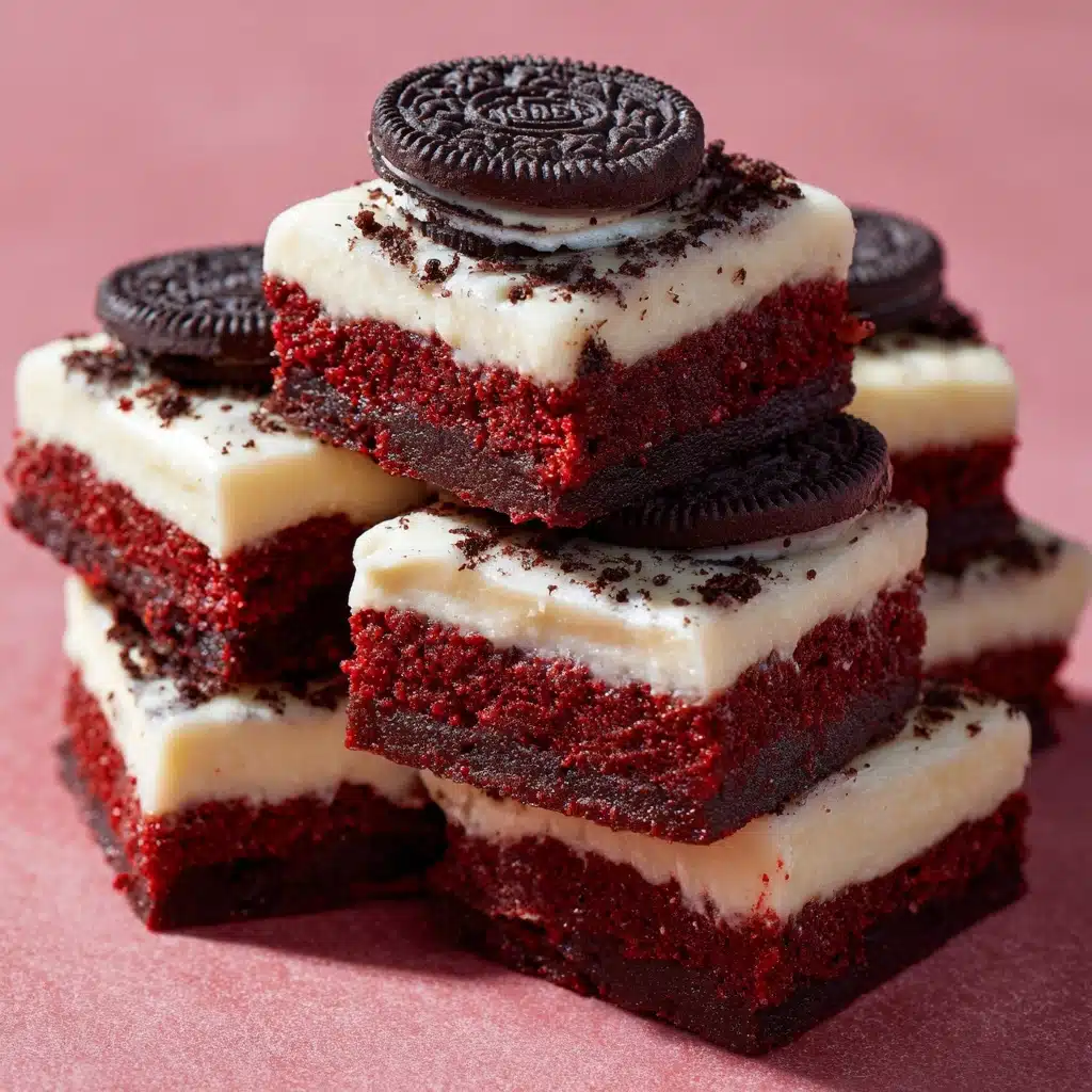 Cookies & Cream Red Velvet Brownies Recipe - Recipe Image