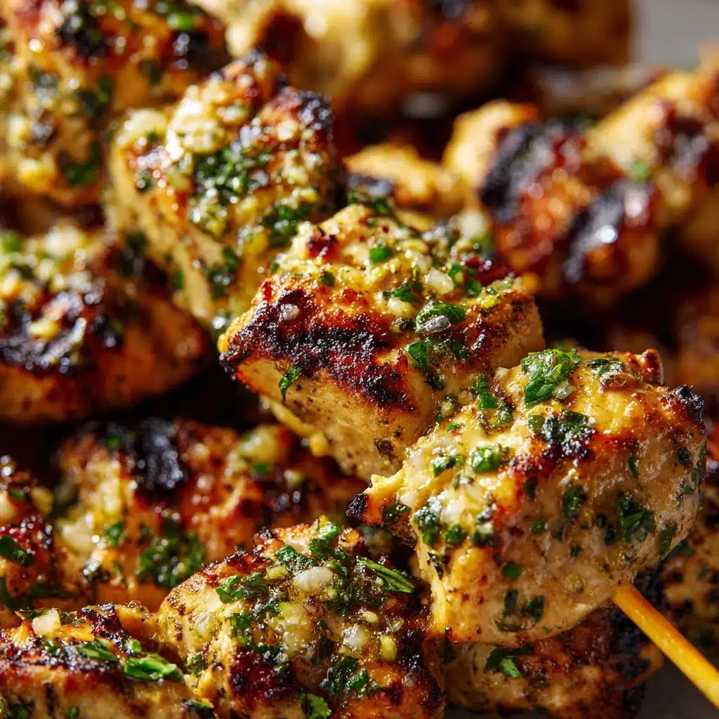 Chicken Skewers with Parmesan and Garlic Recipe - Recipe Image