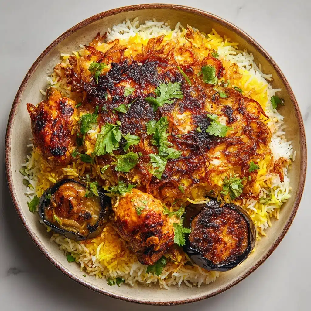 Chicken Maqluba – Middle Eastern Upside-Down Rice Recipe - Recipe Image