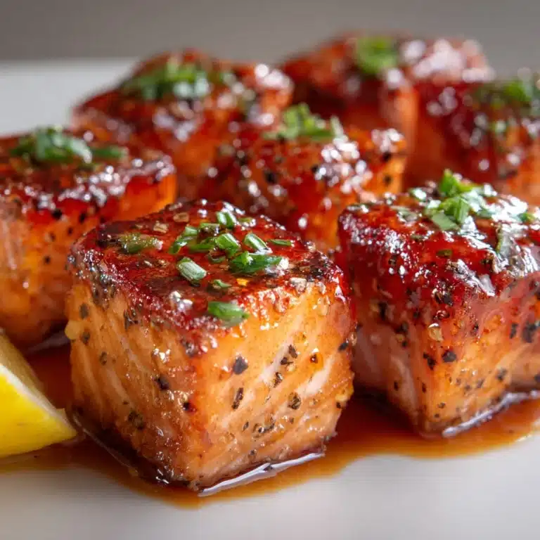 Lemon Garlic Air Fryer Salmon Bites Recipe