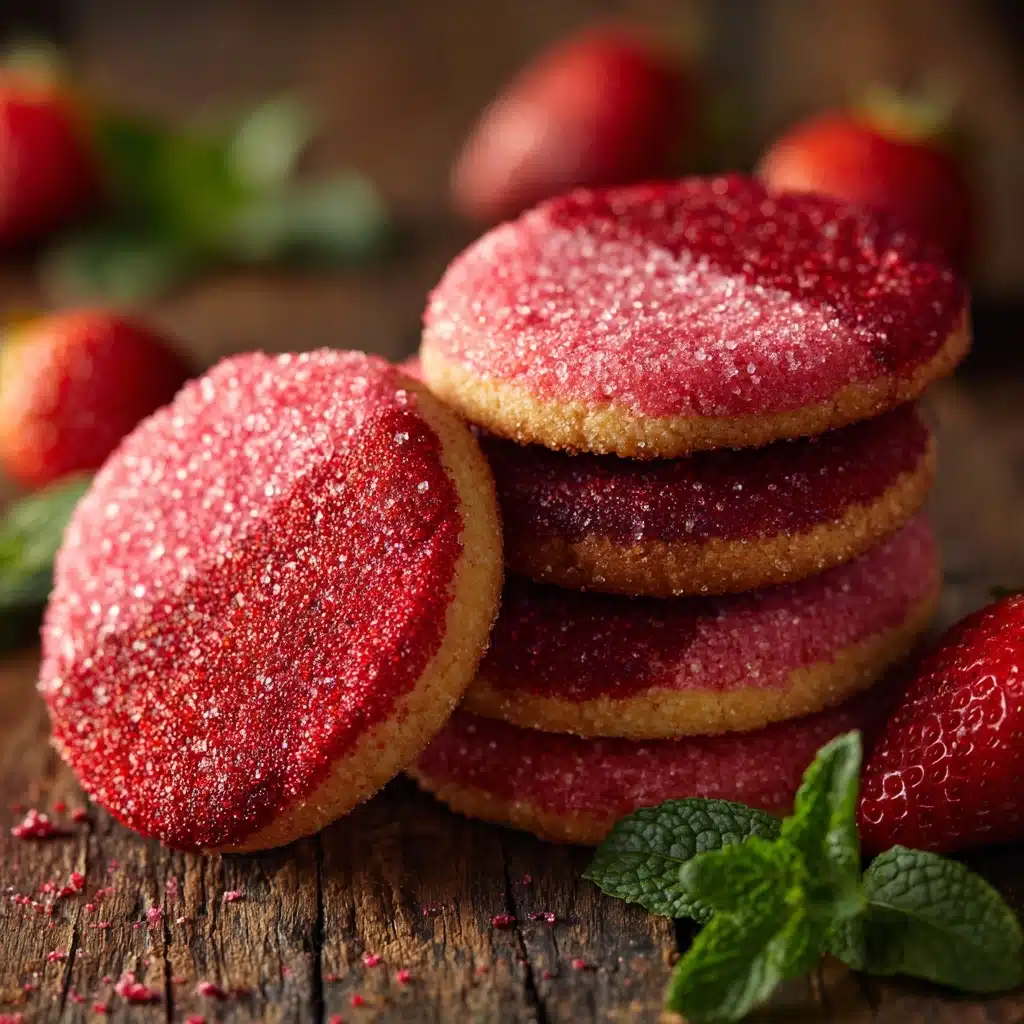 Strawberry Sugar Cookies with Sparkling Strawberry Sugar Recipe - Recipe Image