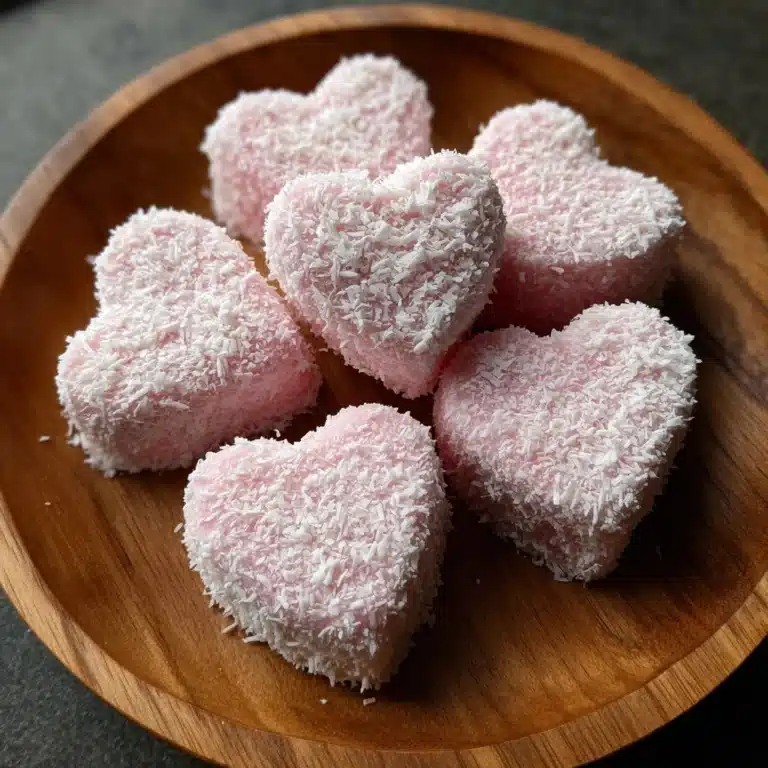 Pink Creamy Coconut Hearts Recipe