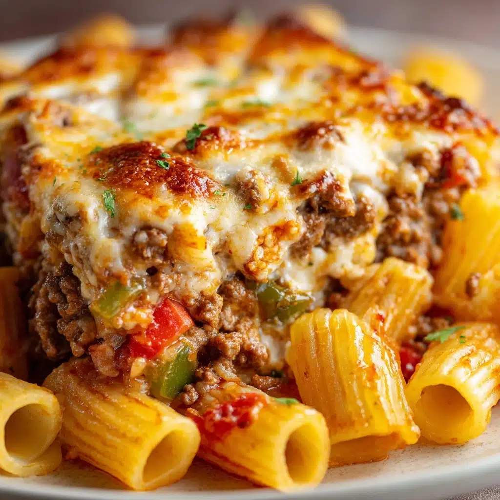 Cheesy Beef & Pepper Rigatoni Recipe - Recipe Image