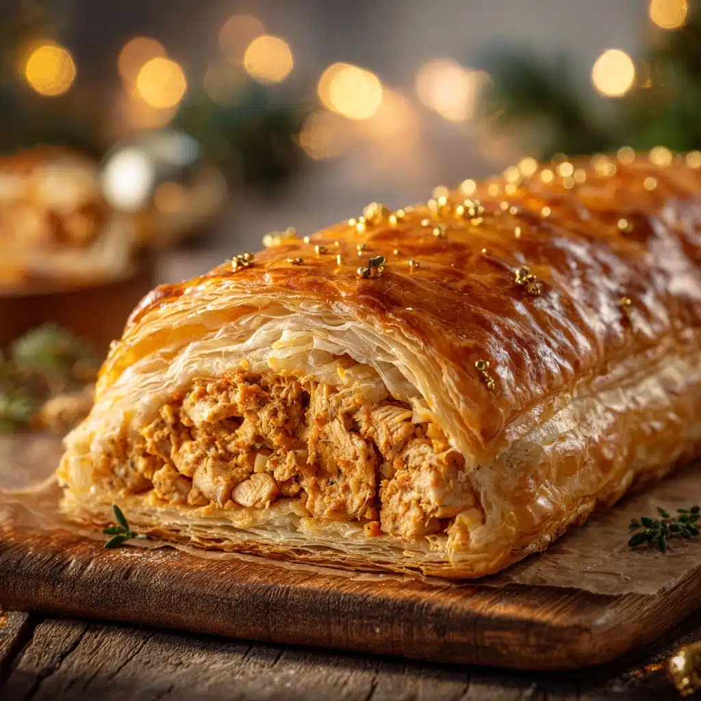 Easy Christmas Sausage Rolls with Chicken Recipe - Recipe Image