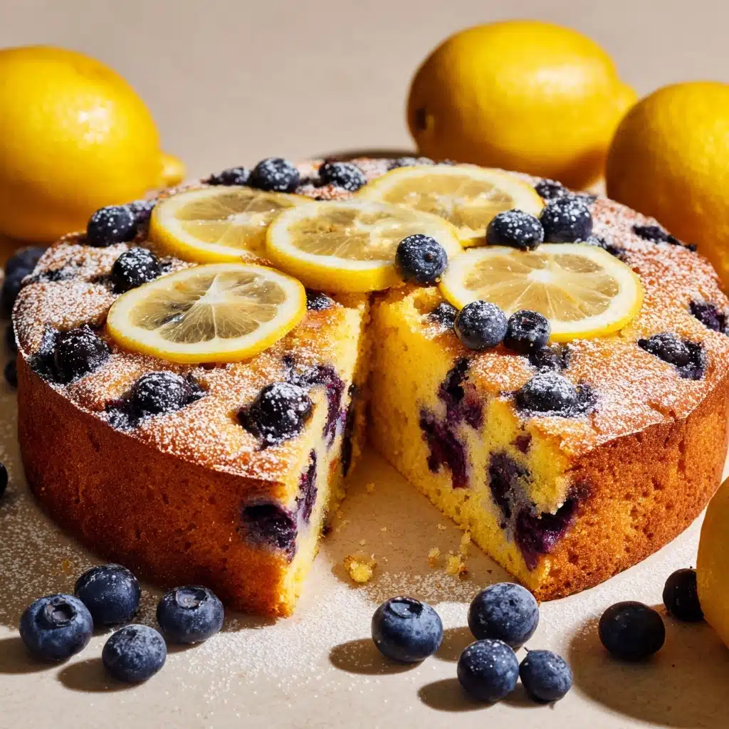 Easy Vegan Lemon Blueberry Cake Recipe - Recipe Image