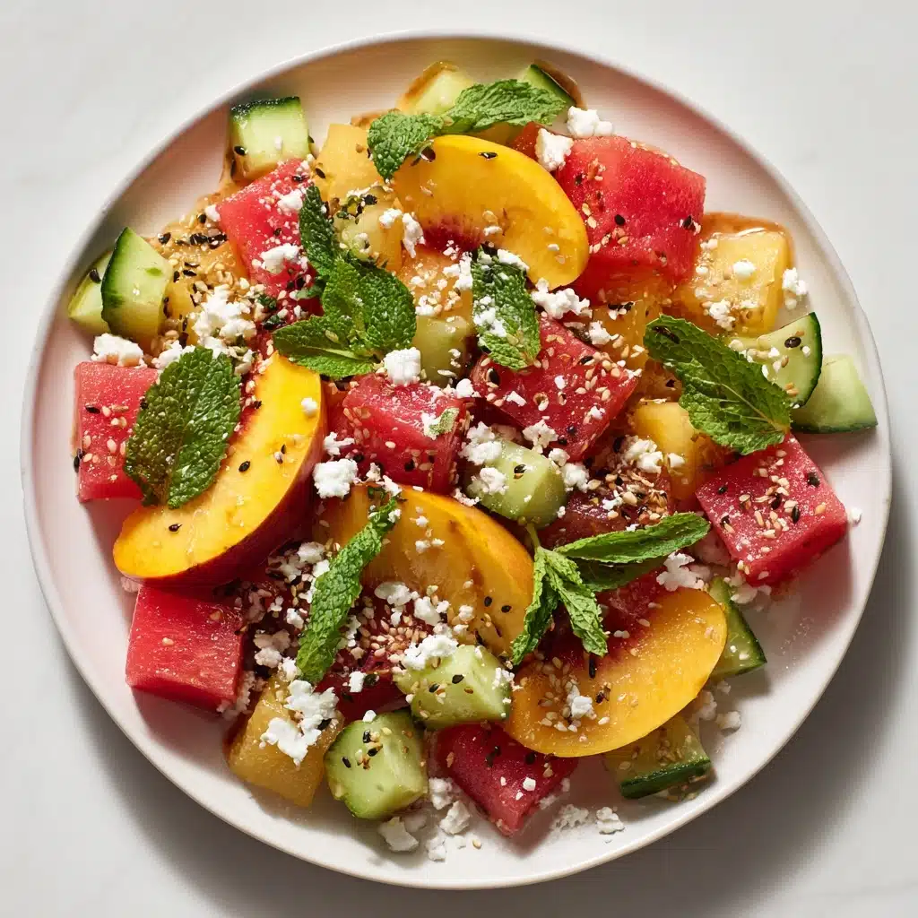 Summer Peach Watermelon Salad Recipe - Recipe Image