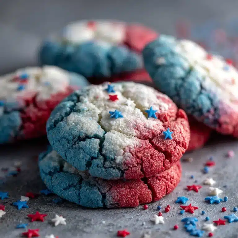 Patriotic Crinkle Cookies Recipe