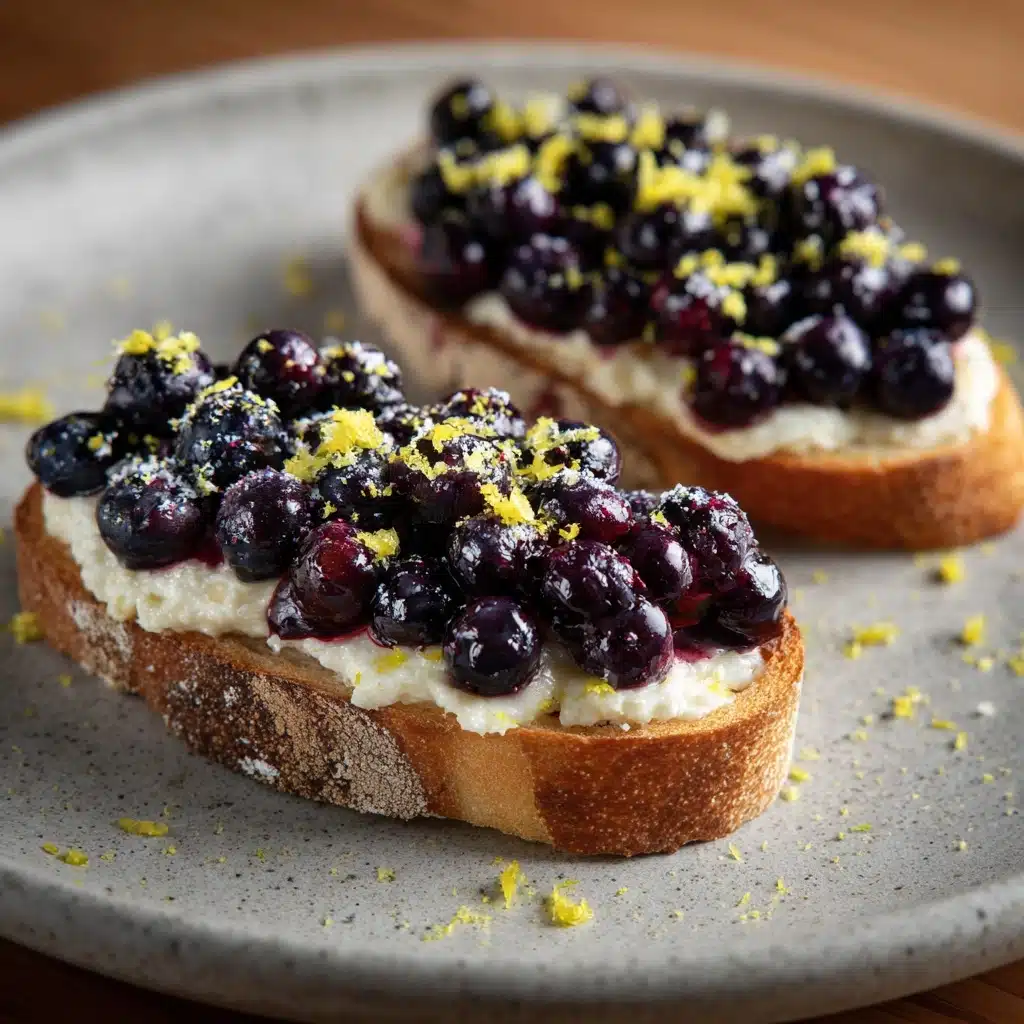 Lemon Blueberry Ricotta Toast With Honey Recipe