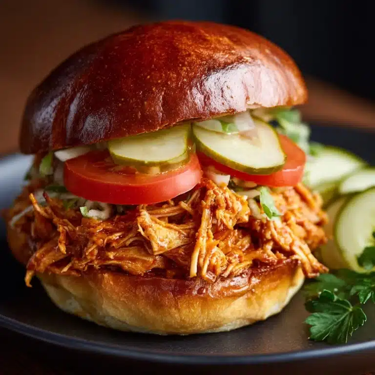 Slow Cooker Honey Mustard Shredded Chicken Sandwich : Easy & Tender Recipe