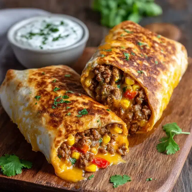 Beef and Cheese Chimichangas Recipe