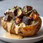 Loaded Baked Potato with Steak Bites Recipe