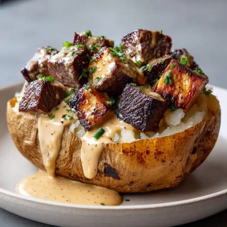 Loaded Baked Potato with Steak Bites Recipe