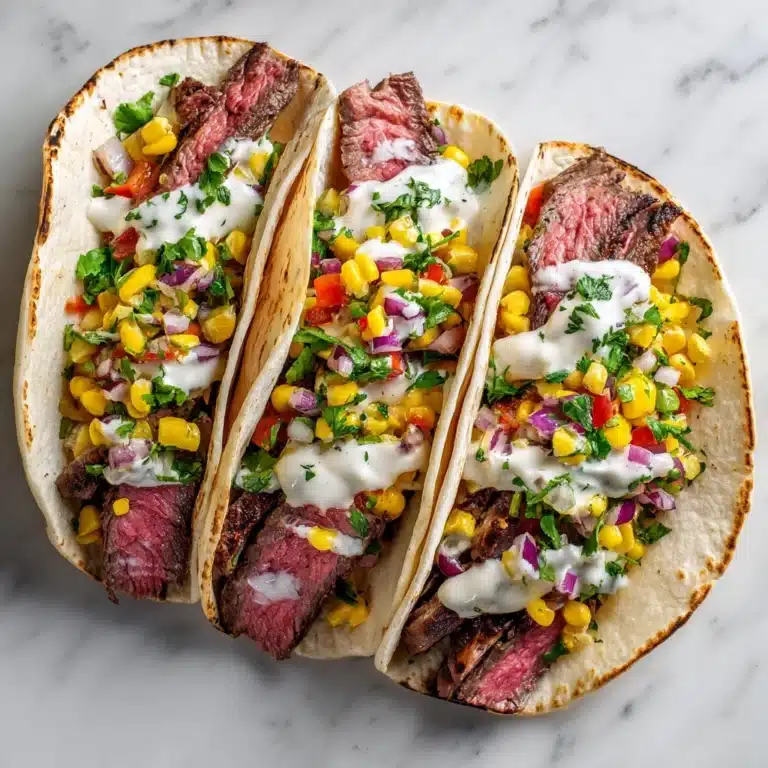 Grilled Elote Steak Tacos Recipe