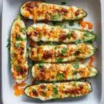 Buffalo Chicken Zucchini Boats Recipe