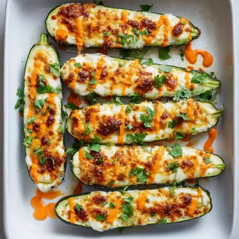 Buffalo Chicken Zucchini Boats Recipe