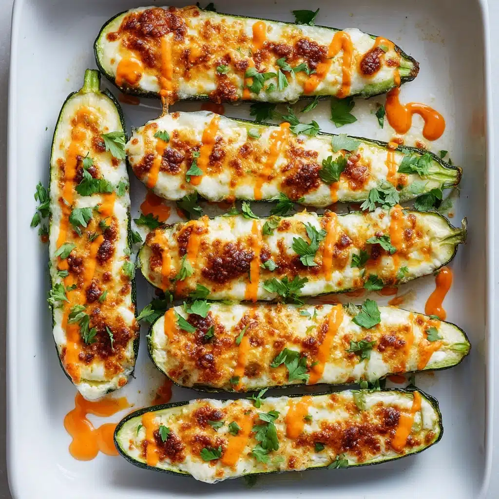 Buffalo Chicken Zucchini Boats Recipe - Recipe Image