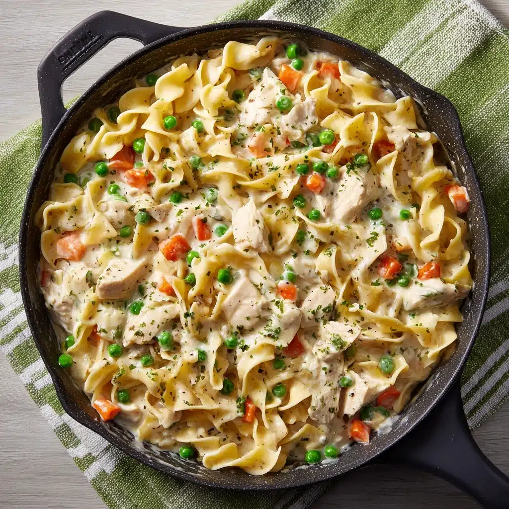 Chicken Pot Pie Noodle Skillet Recipe
