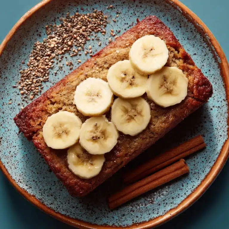 Protein Banana Bread with Sliced Bananas Recipe