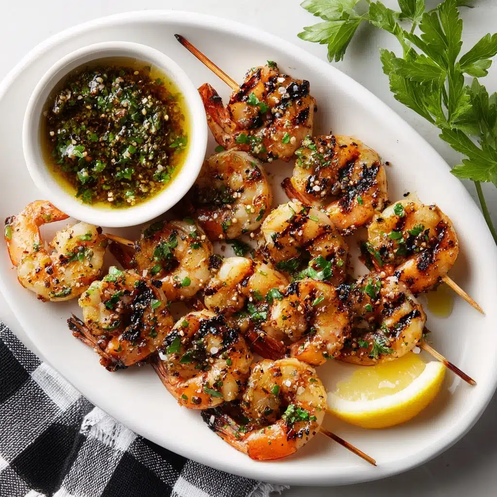 Garlic Grilled Shrimp Skewers Recipe - Recipe Image