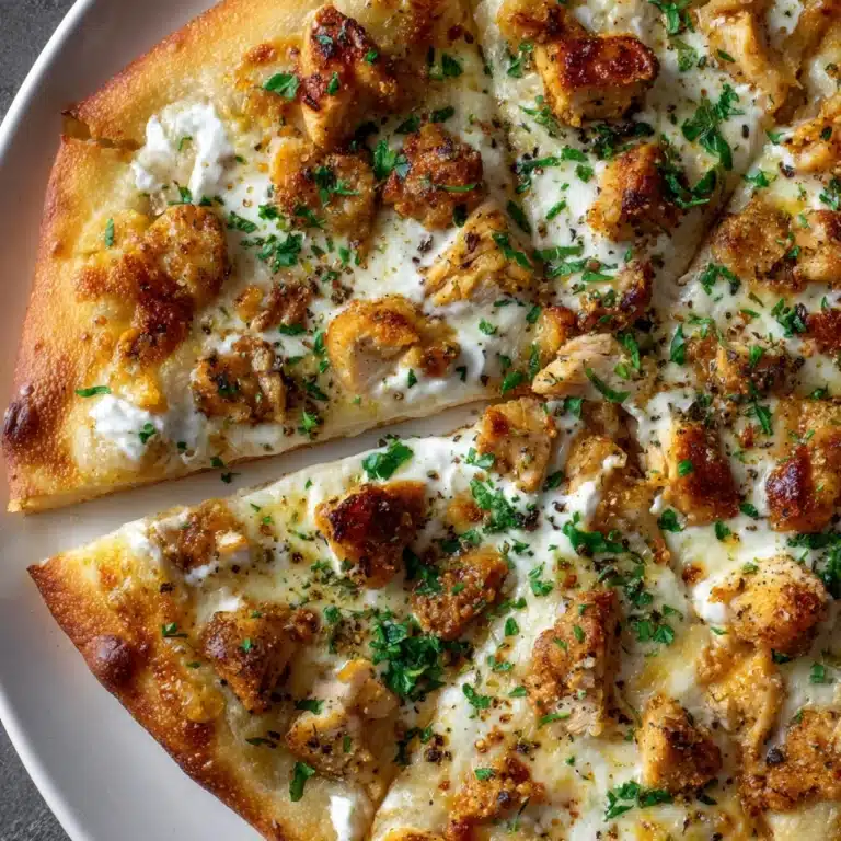 Roasted Garlic White Chicken Pizza Recipe
