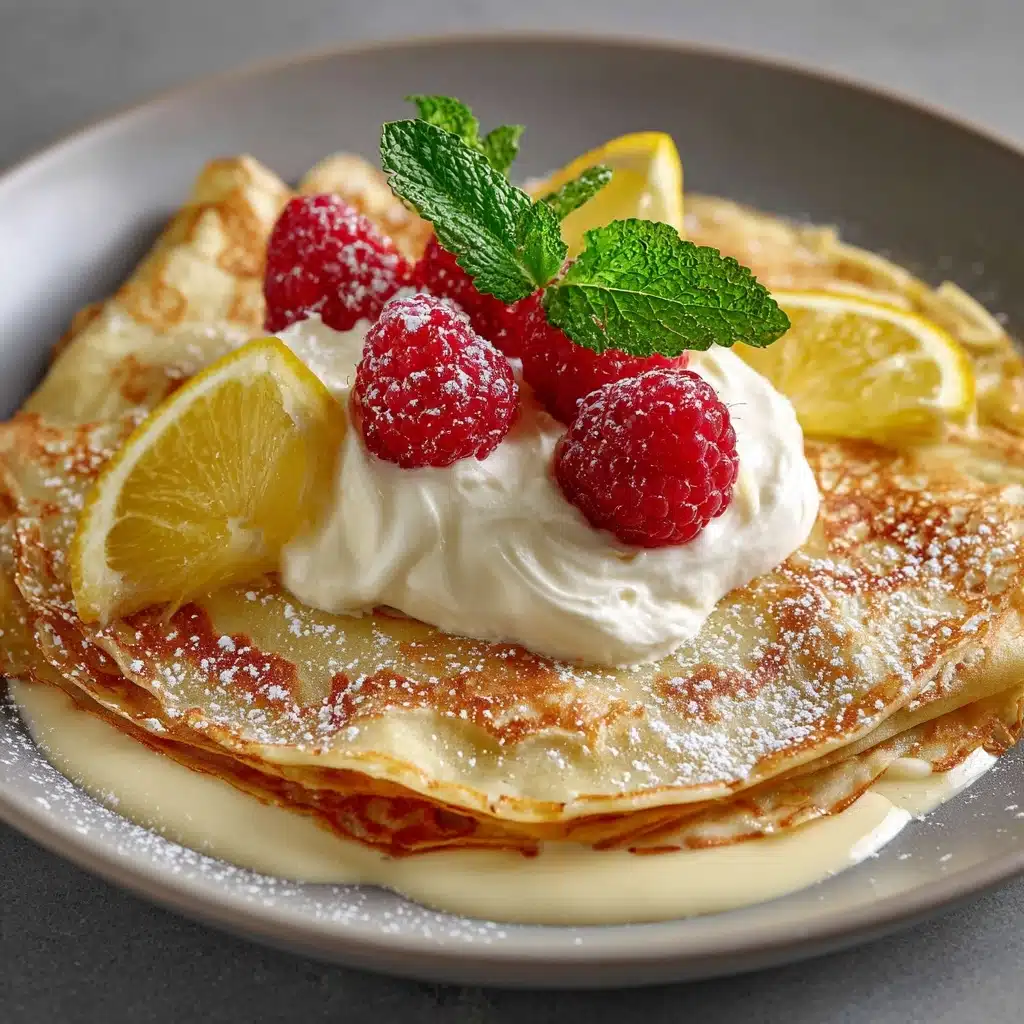Lemon Mascarpone Stuffed Crepes Recipe - Recipe Image