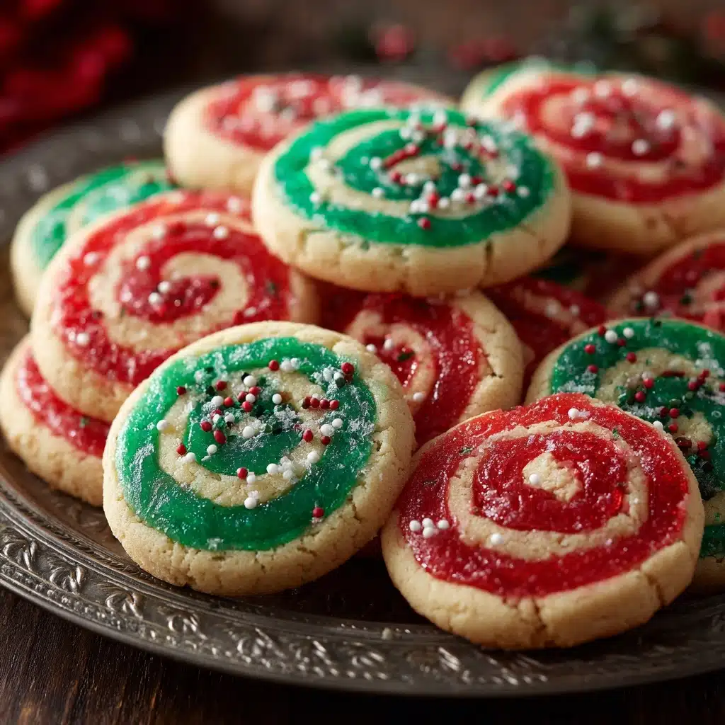 Christmas Swirl Butter Cookies Recipe - Recipe Image
