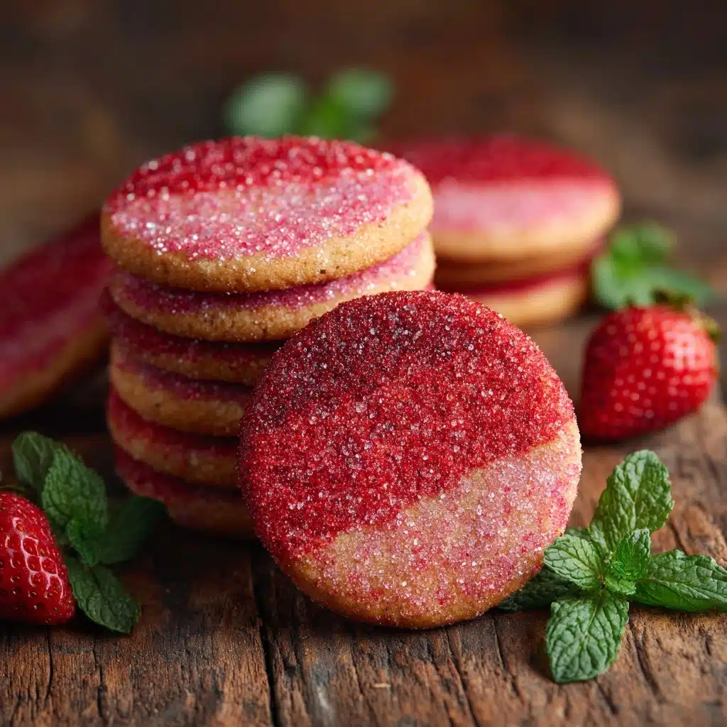 Strawberry Sugar Cookies with Sparkling Strawberry Sugar Recipe - Recipe Image