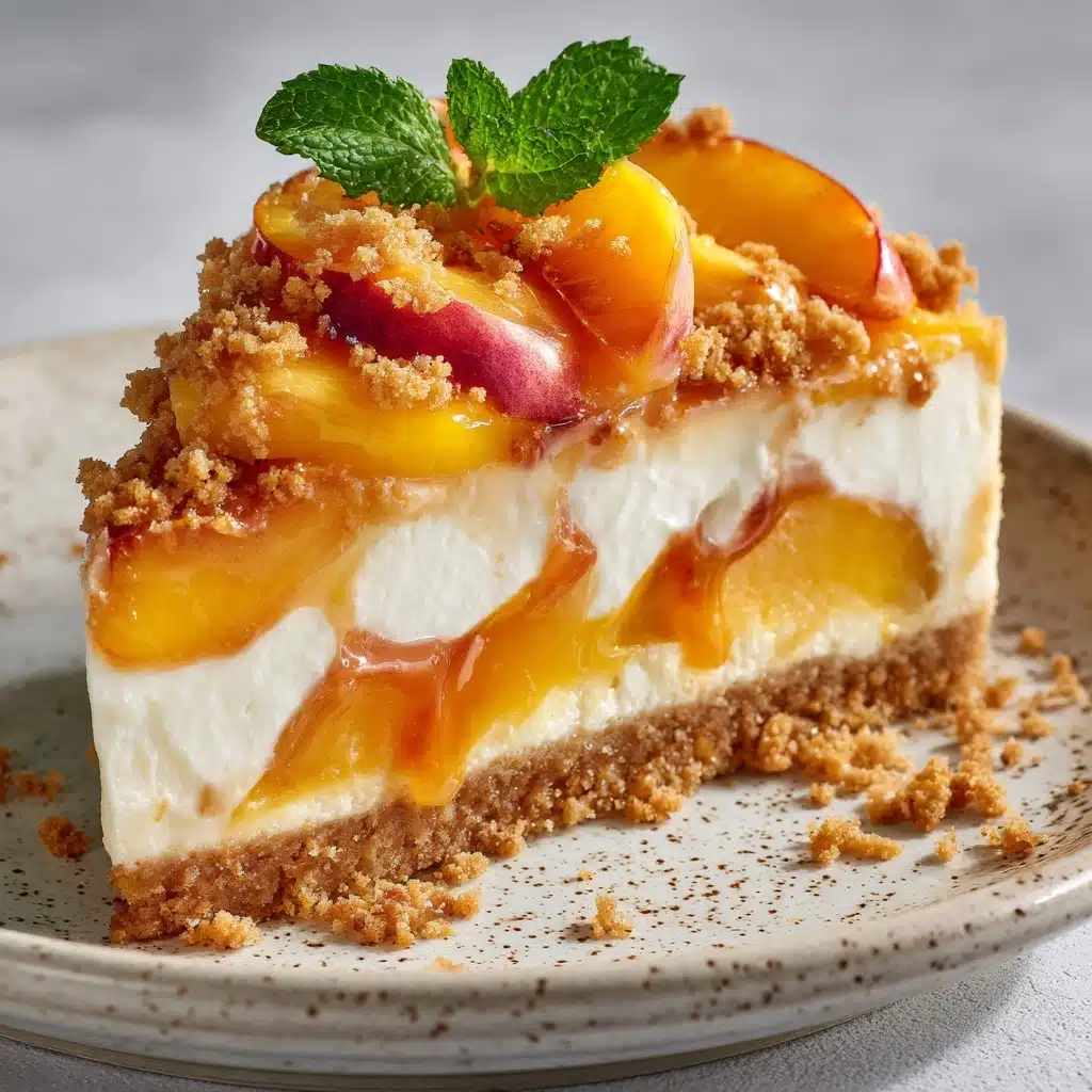 Peach Cobbler Cheesecake Recipe - Recipe Image