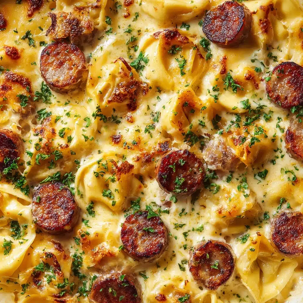 Crockpot Pierogi Casserole with Kielbasa Recipe - Recipe Image