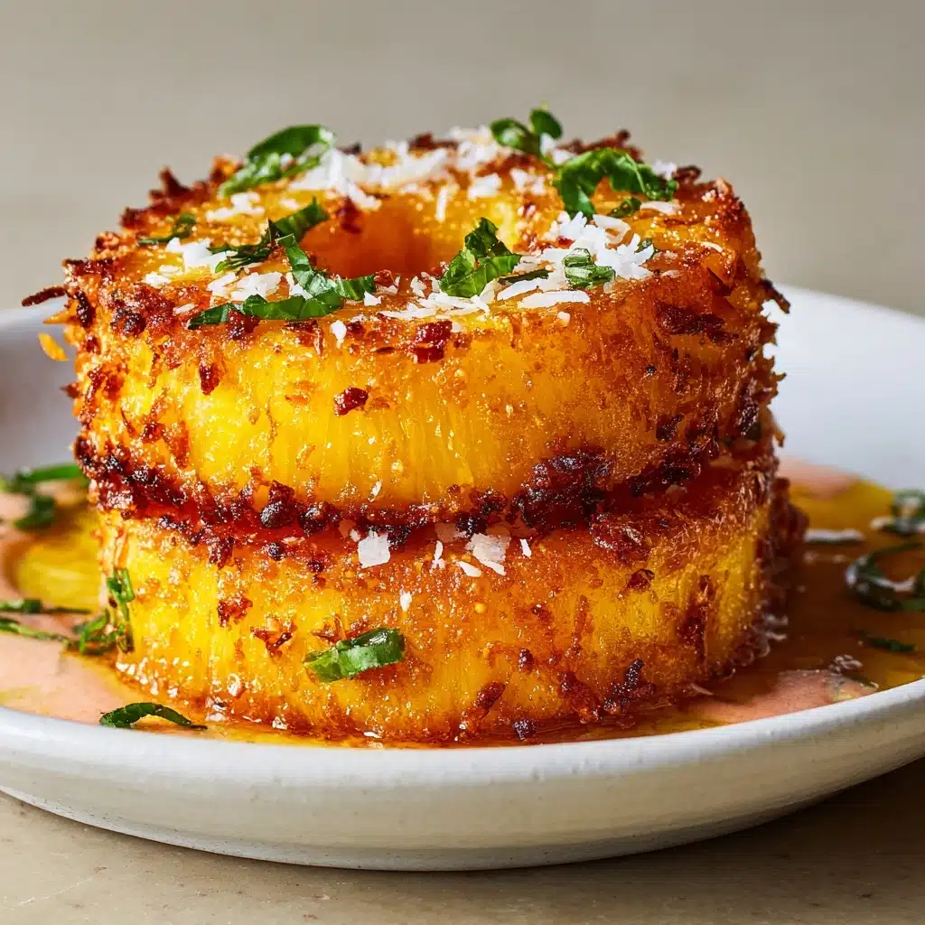Fried Pineapple Rings Snack Recipe - Recipe Image