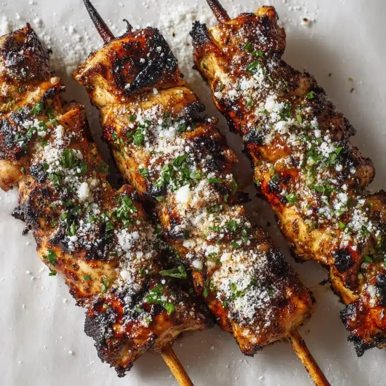 Ranch Garlic Parmesan Chicken Skewers Recipe