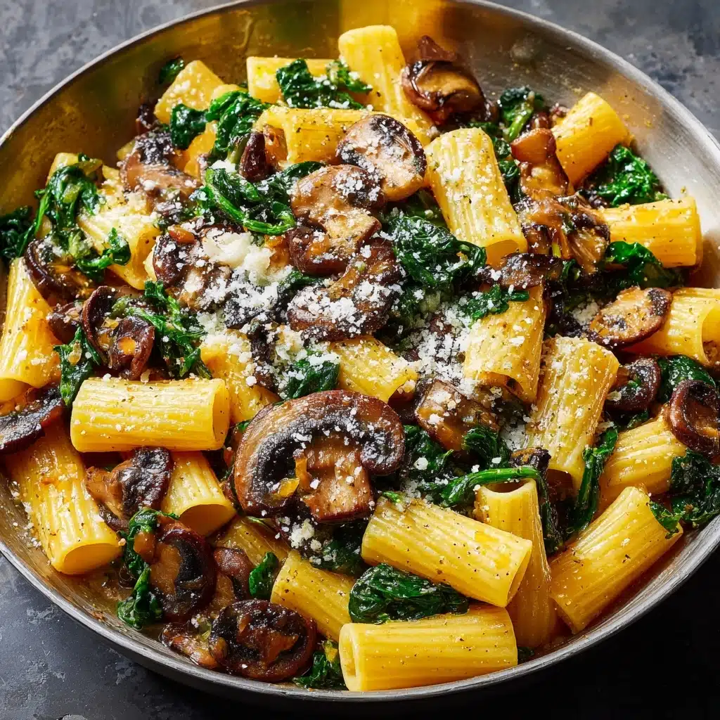 Spinach Mushroom Pasta Recipe - Recipe Image